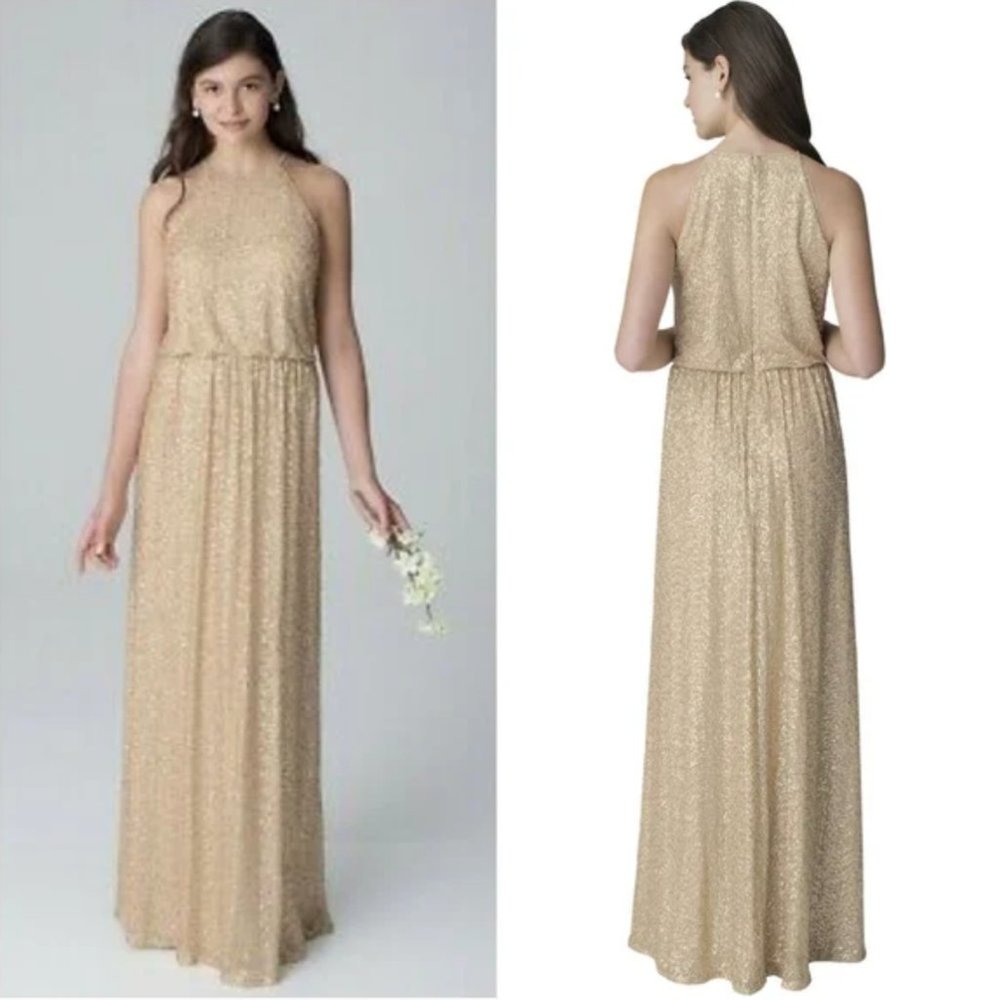 Bill Levkoff Sequin Formal Gown